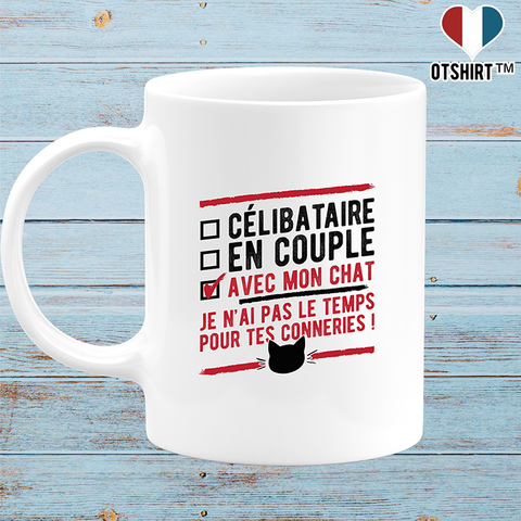 Mug célibataire avec mon chat