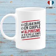 Mug célibataire en couple alpinisme