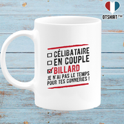 Mug célibataire en couple billard