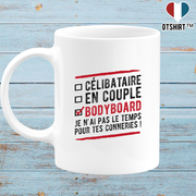 Mug célibataire en couple bodyboard