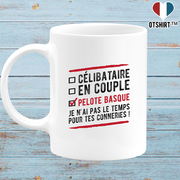 Mug célibataire en couple pelote basque