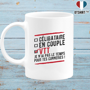 Mug célibataire en couple vtt