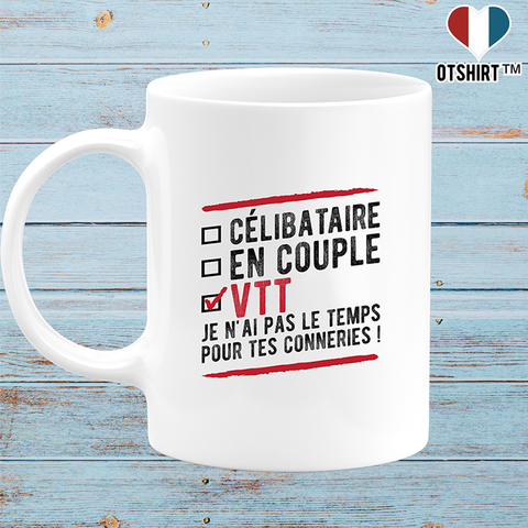 Mug célibataire en couple vtt