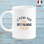 Mug j peux pas spitz finlandais