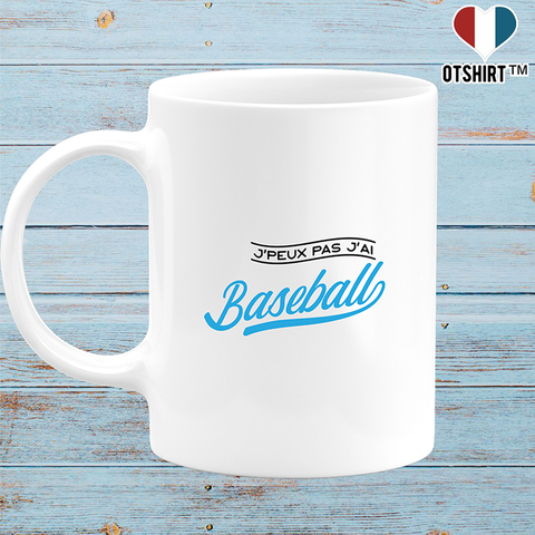 Mug j'peux pas j'ai baseball