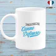 Mug j'peux pas j'ai canne défense