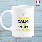 Mug keep calm and play tennis