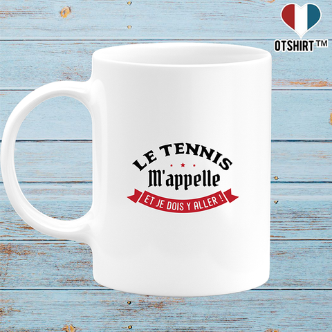 Mug le tennis m'appelle