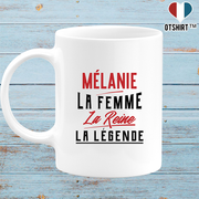 Mug mélanie la femme la reine la légende