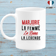 Mug marjorie la femme la reine la légende