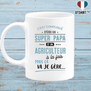 Mug super papa et agriculteur