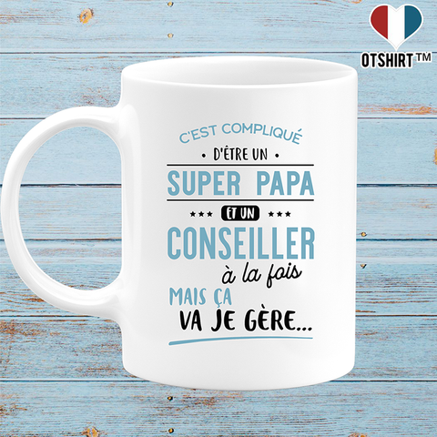 Mug super papa et conseiller