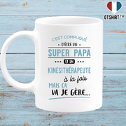 Mug super papa et kinésithérapeute