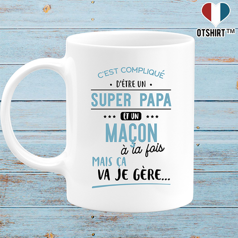 Mug super papa et maçon