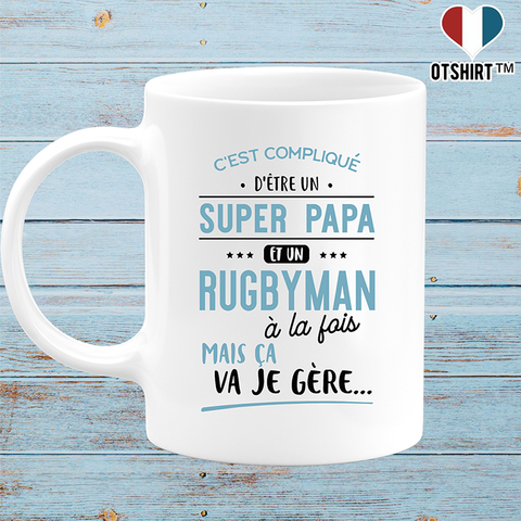Mug super papa et rugbyman