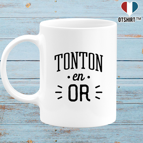 Mug tonton en or