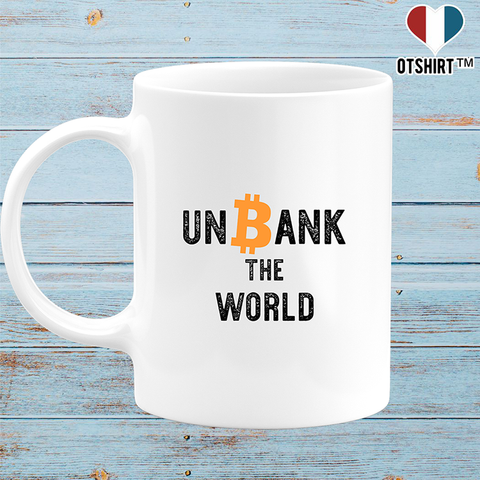 Mug unbank the world bitcoin