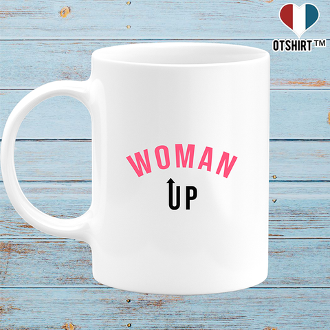 Mug woman up