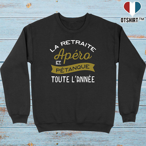 Pull homme apéro, pétanque et retraite