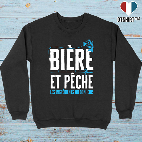 Pull homme bière et pêche