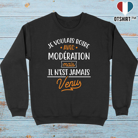 Pull homme boire avec modération