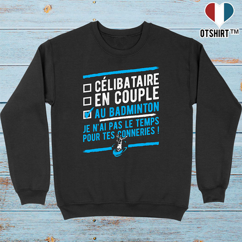 Pull homme célibataire au badminton
