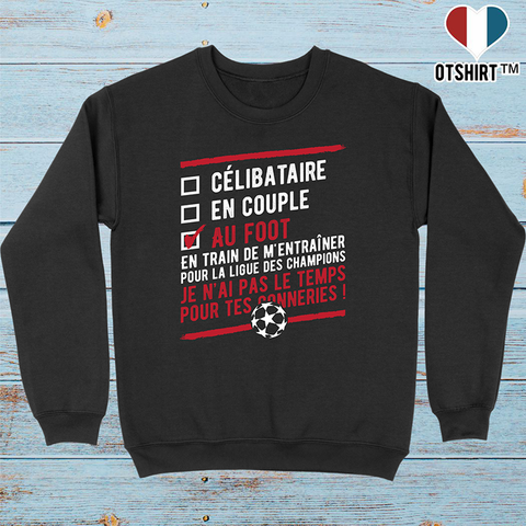 Pull homme célibataire au foot