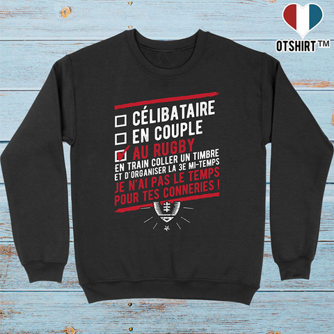 Pull homme célibataire au rugby