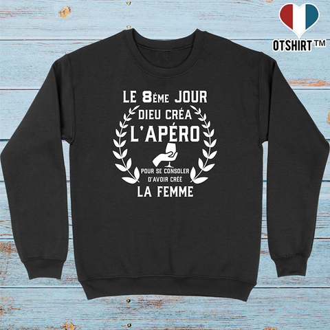 Pull homme dieu créa l'apéro