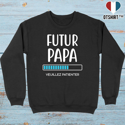 Pull homme futur papa veuillez patienter