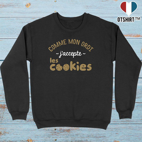 Pull homme j'accepte les cookies