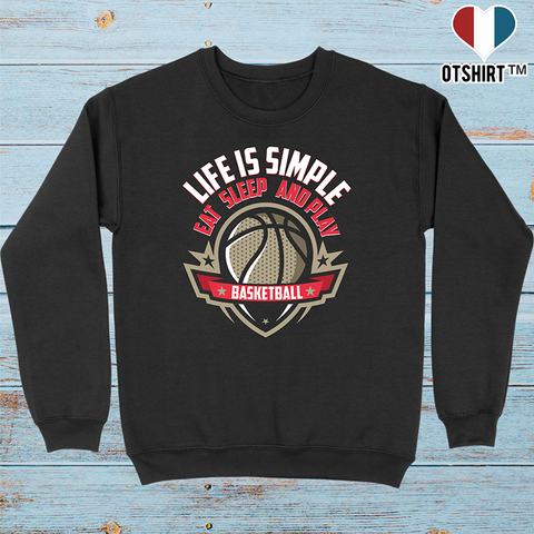 Pull homme life is simple basket
