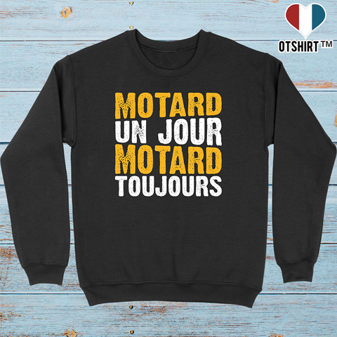 Pull homme motard un jour motard toujours