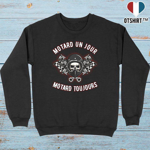 Pull homme motard un jour