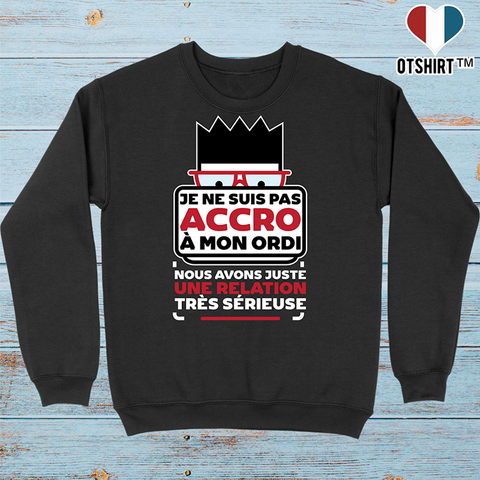 Pull homme pas accro à mon ordi