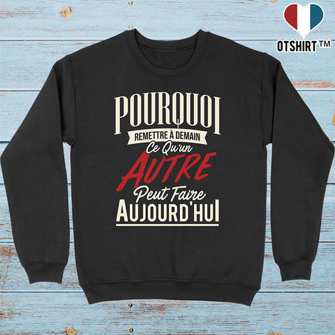 Pull homme remettre à demain