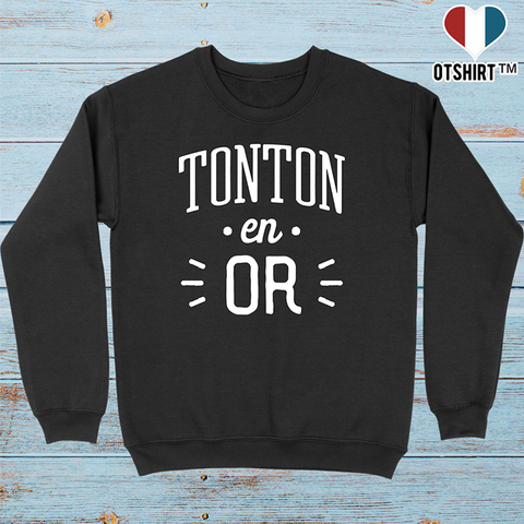 Pull homme tonton en or
