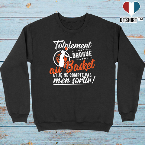 Pull homme totalement drogué au basket