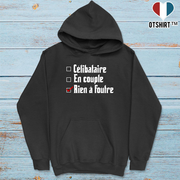 Sweat à capuche homme célibataire en couple rien à foutre