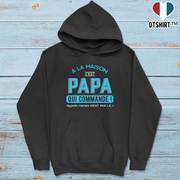 Sweat à capuche homme c'est papa qui commande