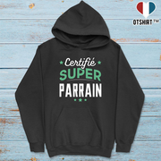 Sweat à capuche homme certifié super parrain