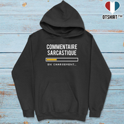 Sweat à capuche homme commentaire sarcastique