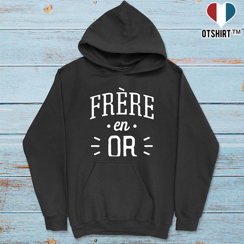 Sweat à capuche homme frère en or