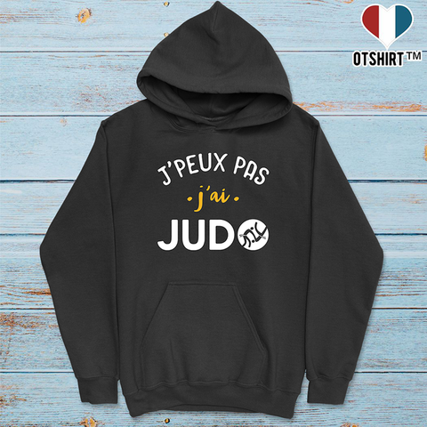 Sweat à capuche homme j'peux pas j'ai judo