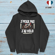 Sweat à capuche homme j'peux pas j'ai vélo