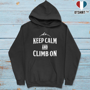 Sweat à capuche homme keep calm escalade