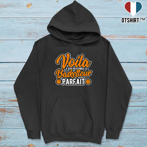 Sweat à capuche homme le basketteur parfait