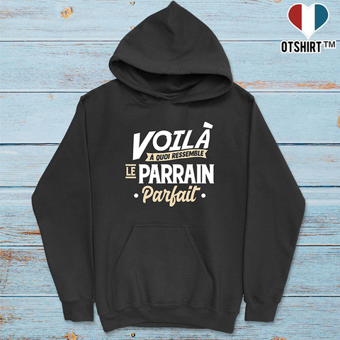 Sweat à capuche homme le parrain parfait