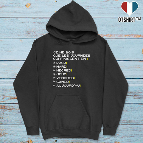 Sweat à capuche homme les journées en i