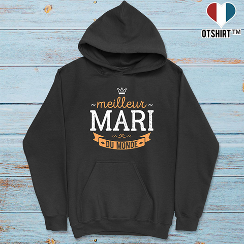 Sweat à capuche homme meilleur mari du monde 2